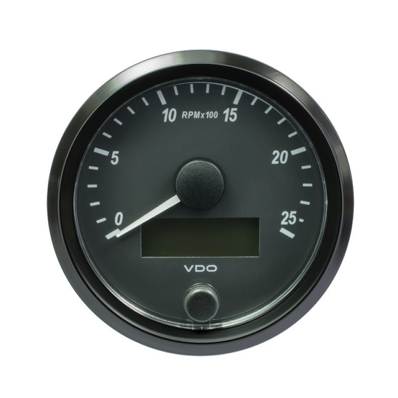 VDO SingleViu Tachometer 2.500 RPM Black 80mm gauge
